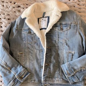 Sherpa lined Jean jacket for boys or girls.